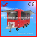 Different Models Double Biax Square Shape Street Mobile Food Truck Trailer